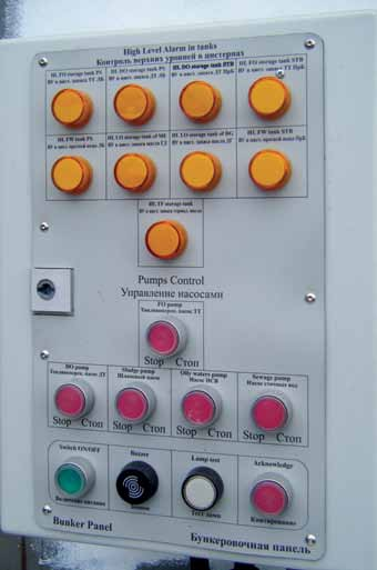PPTM –Bunkering panel / oil and fuel intake station