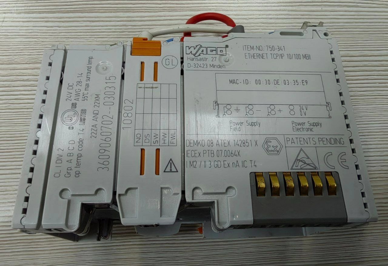 Каплер Ethernet TCP/IP Wago 750-341, s.n 10802, б.у., на проверку 1