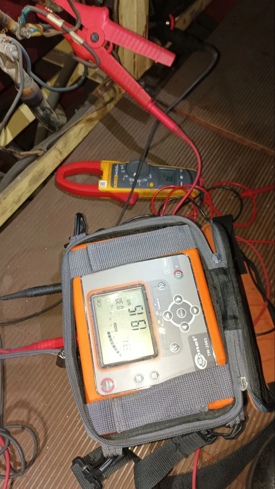 Замеры сопротивления изоляции проложенных кабелей