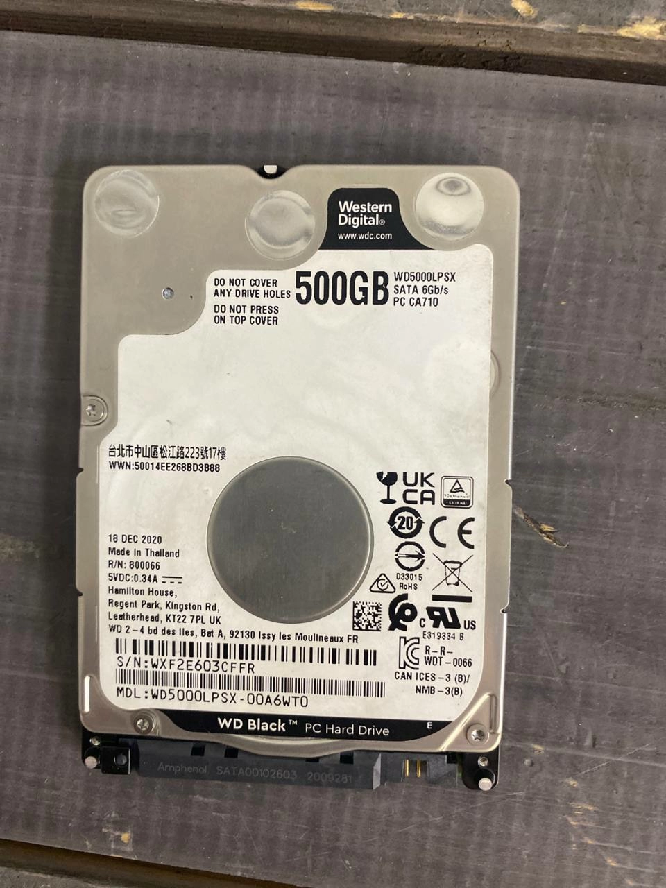 Western Digital Black Жесткий диск 500 GB б/у 1