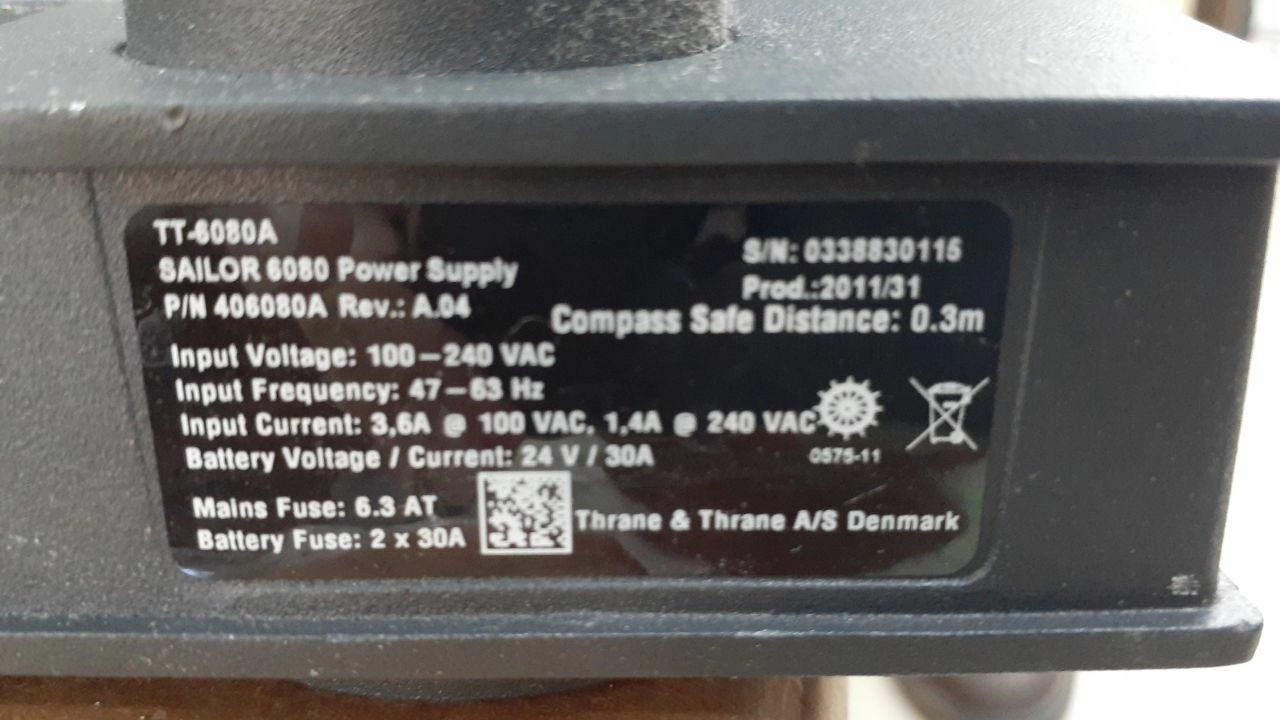 Sailor TT-6080 блок питания S/N 0338830115 б.у 1