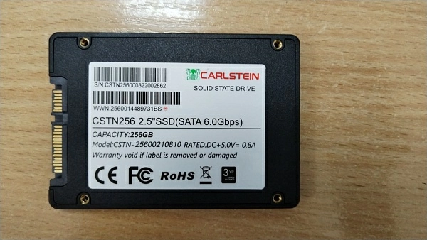 SSD 2.5" SATA 6.0 Gbps CARLSTEIN 256GB б/у