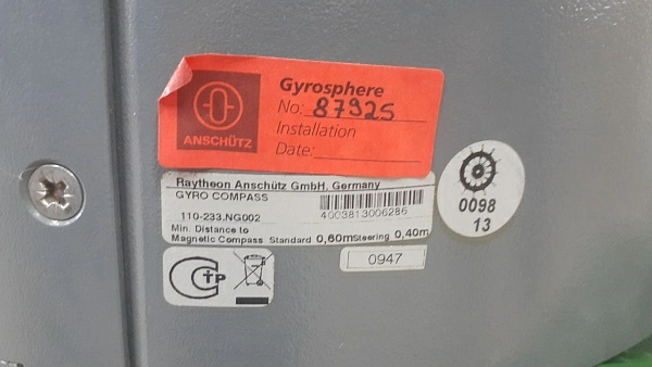 Гирокомпас RAYTHEON ANSCHUTZ STANDARD 22, s/n 87925, на проверку