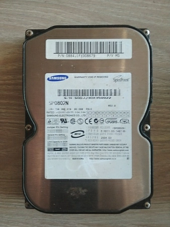 HDD 3.5'' IDE SP0802N 80Гбт Sumsung б/у s/n S00JJ30X359922 (для Consilium 2)