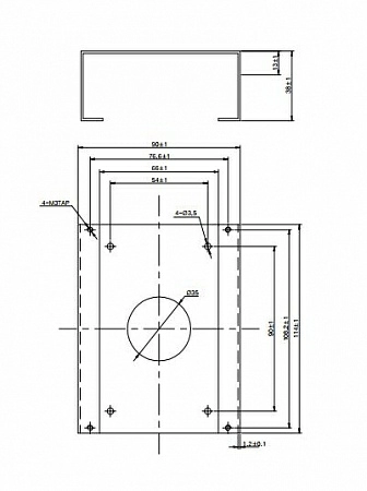 BNW-B скоба для настольного монтажа BNW-52, BNW-53