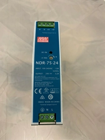 Mean Well блок питания на DIN-рейку NDR-75-24 б.у s.n 70695499 на проверку