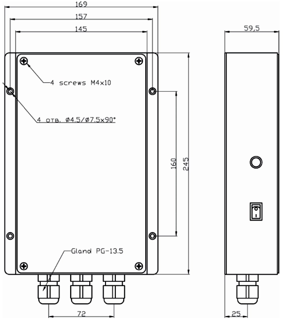 Блок питания PS-203-12 (12,5)