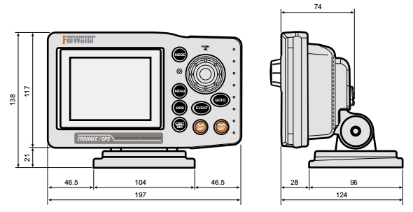 Спутниковый компас ФАРВАТЕР РК-2106