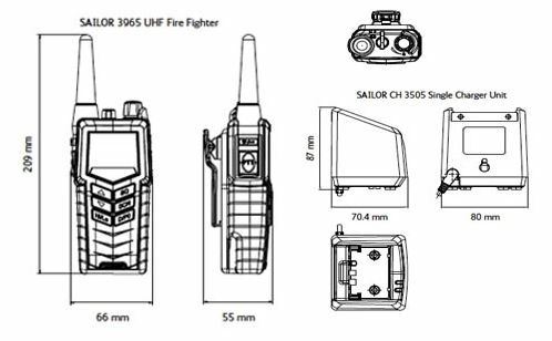 Морская портативная УКВ радиостанция SAILOR 3965