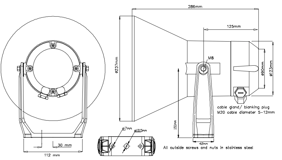 Рупорный громкоговоритель HP-30TF