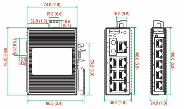 Коммутатор EDS-205 Moxa Switch