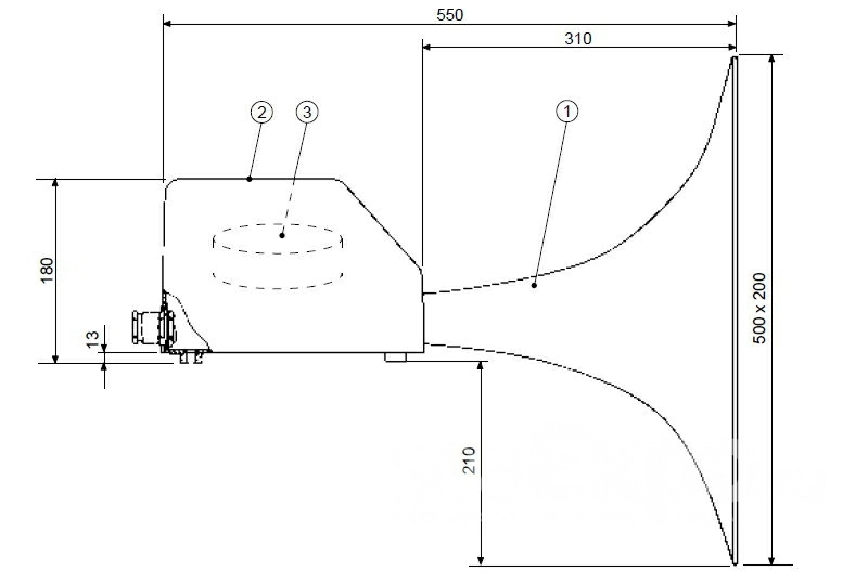 Судовой тифон Kockum Sonics ETD 100/350
