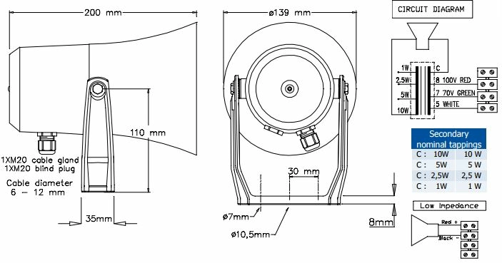 Рупорный громкоговоритель DNH HP-10T