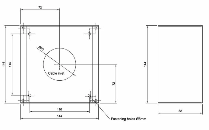 Коробка для настенного монтажа SPA-M6BOKS