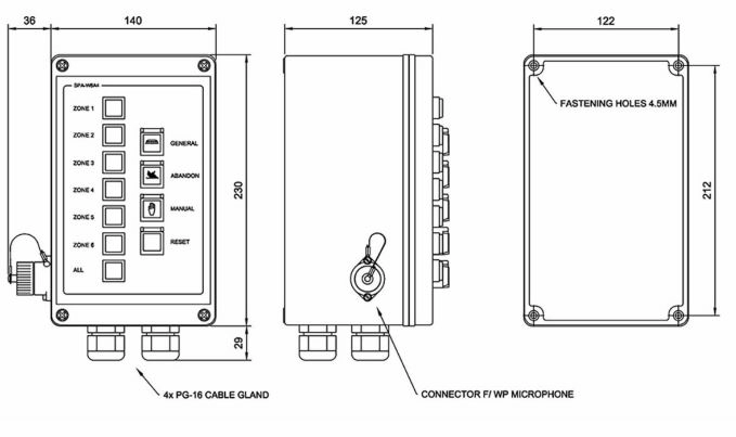 Панель управления SPA-W6A4-D