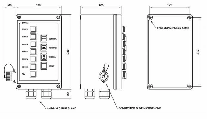 Многофункциональная панель управления SPA-W6A4-V2