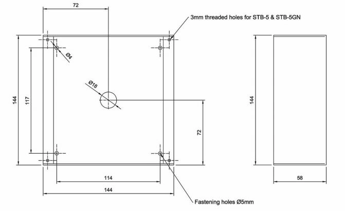Коробка для настенного монтажа STBOKS5