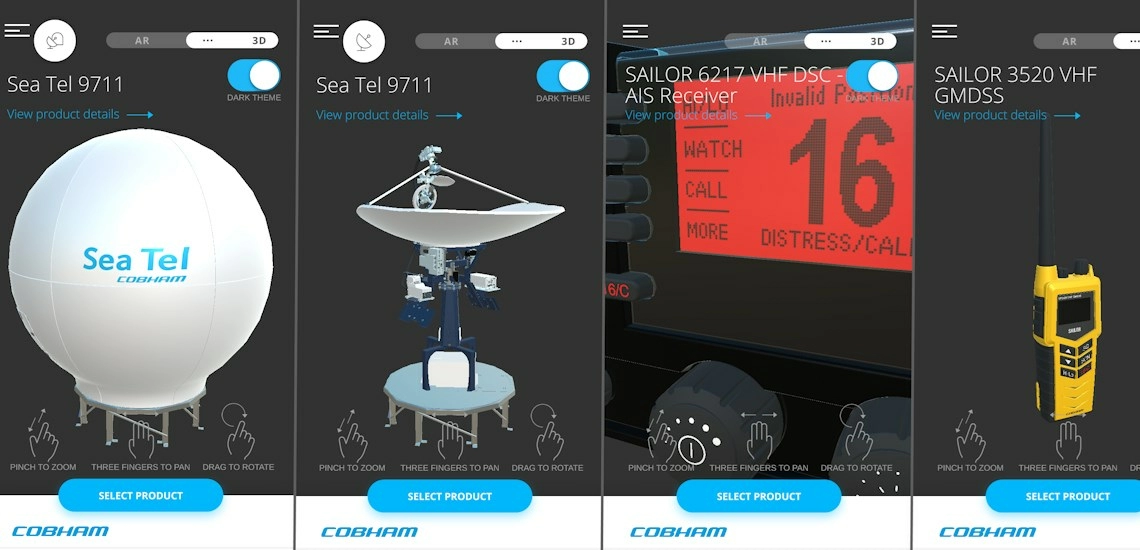 Приложение Cobham 3D Product App