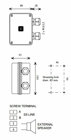 Коробка вызова Zenitel STB-2