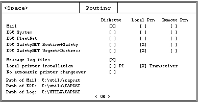 Передача и прием сообщений в программе Capsat