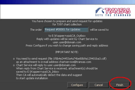 Корректура коллекции электронных карт формата TX-97 по маршруту. С настройками Chart Assistant.