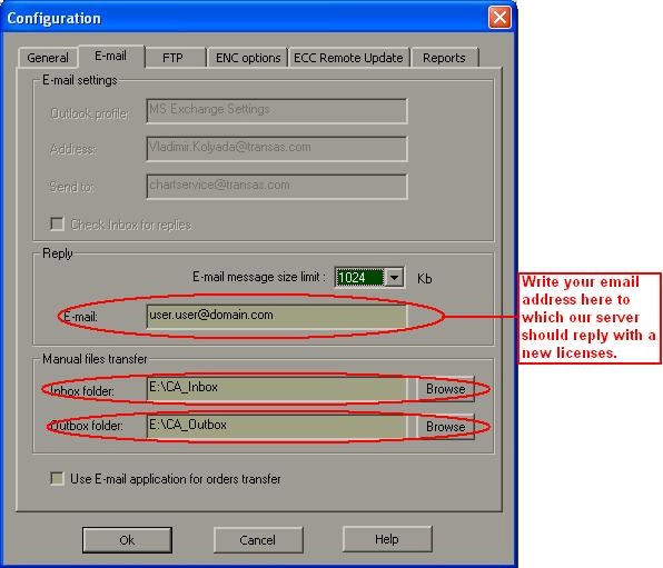 Настройки пользователя в Chart Assistant для получения корректуры ONLINE